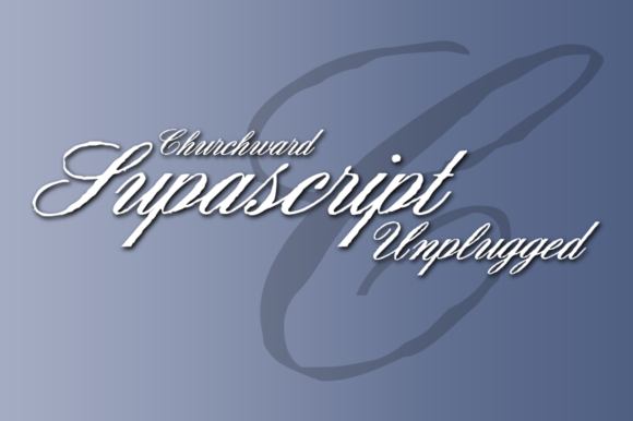 Churchward Supascript Font for Crafters