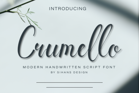 Crumello: A Romantic Script Font for Editorial Design