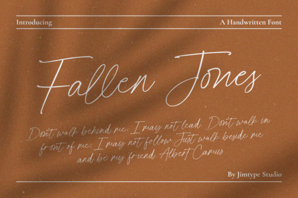 Fallen Jones: A Handwritten Font for Digital Design