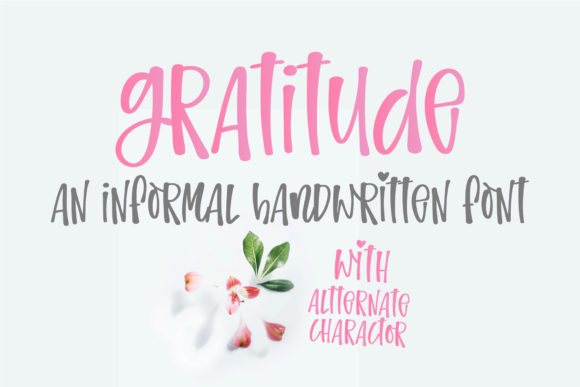 Gratitude Font: A Handwritten Typeface for Authentic Brands