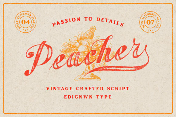 Peacher: A Retro Script Font for Bold Branding