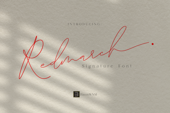 Redmarch: A Delicate Script Font for Editorial Design